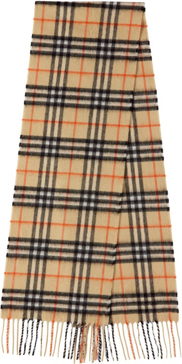 Burberry 驼色格纹儿童围巾