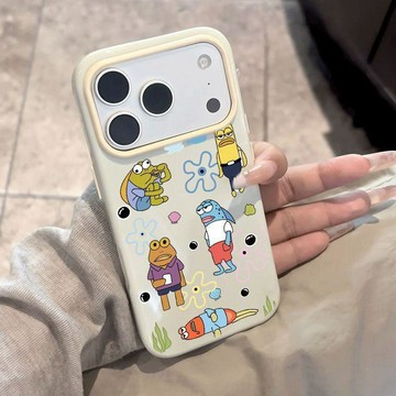 卡通適用蘋果17promax手機殼iPhone16馬卡龍15撞色14/13/12promax