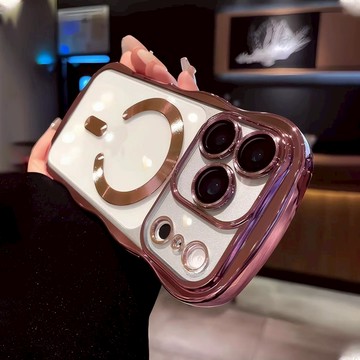 大波浪邊 magsafe磁吸 電鍍 透明手機殼 iPhone17 16 15 14 13 promax 防摔殼 透明軟殼