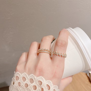 韓國東大門網紅戒指環設計師款氣質名媛潮流熱賣通勤手飾開口戒女