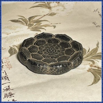 紫南宮🙏🏻7月過爐 開光🔥新中式仿古禪意蓮花座杯托杯墊仿石復古國風桌面裝飾茶寵底座擺件 KFVH