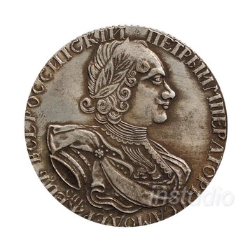 俄羅斯1724彼得大帝銀元銀圓 外國硬幣彼得一世鷹洋古玩銀元收藏