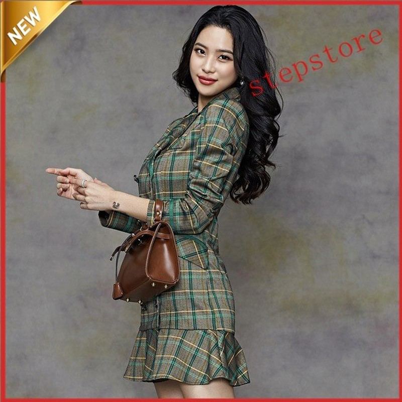 チェック柄 マーメイドワンピース ショート丈 フレア お洒落 春 秋 冬 トレンチ風ワンピース 折り襟 二次会 お呼ばれ 代 30代 通販 Lineポイント最大0 5 Get Lineショッピング