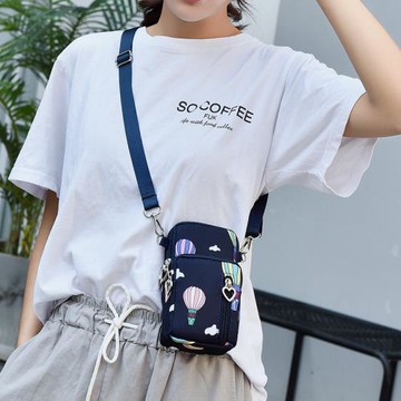 手機袋子布袋便攜斜掛裝放手機的小包女斜挎媽媽迷你鑰匙包散步包