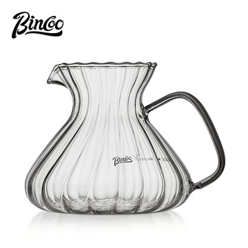 BINCOO 咖啡玻璃分享壺 V60 玻璃濾杯套裝 適用於家用 辦公室和戶外 500ML/650ML