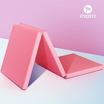 邁體(maiti)體操墊空翻舞蹈練功瑜伽墊加厚PU皮革海綿仰臥起坐墊中小學生折詁