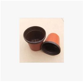 【雙色花盆-PP-口90*低60*高80mm-180個/組】摔不壞雙色花盆 育苗盆 可移植 營養缽 輕薄軟壁-5101015