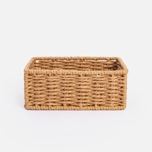 艾禮思手工編織紙繩桌上收納籃M 長方形