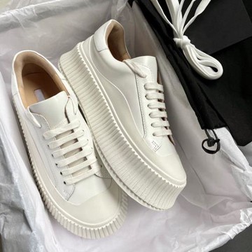 小白鞋女厚底內增高松糕鞋2024新款超火爆款休閑板鞋真皮餅干鞋女