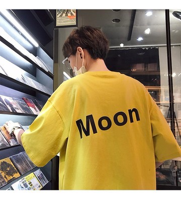 FINDSENSE G6 韓國時尚 夏季新款個性字母印花黑色短袖T恤女韓版寬鬆休閒T恤