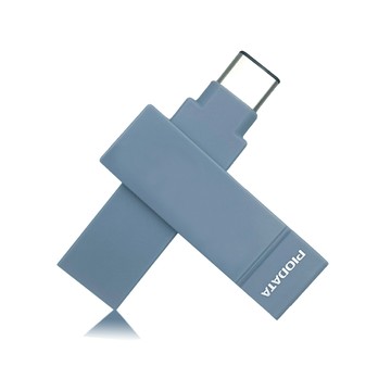 PIODATA iXflash USB3.2/Type C&A 繽紛版跨平台雙向隨身碟 1TB 粉霧藍 (備份碟、加密碟)