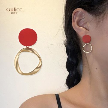 【Gulicc】古莉可 簡約 復古 耳環(飾品 耳飾 耳釘 耳環 耳墜 情人節 母親節 七夕 生日禮物)