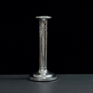 51240-英國1905年伯明罕純銀雕花燭台