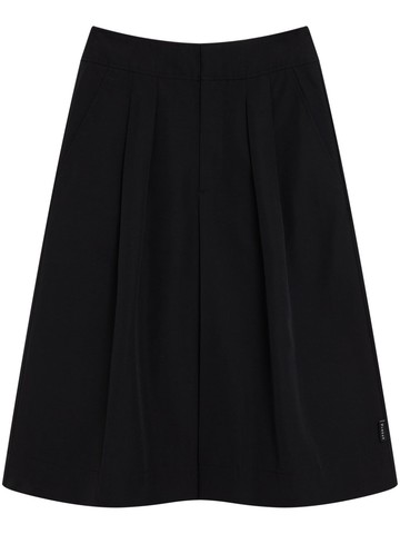 SPORT b. by agnès b. - high-waist pleated skirt - women - Cotton/Nylon - 38 - Black
