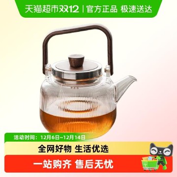 唐豐圍爐煮茶專用茶壺中式配件玻璃壺家用電陶爐煮茶壺炭火烤茶壺