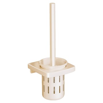 小麥購物 免打孔奶油風浴室置物架 馬桶刷 L212 200g  1個  奶油色