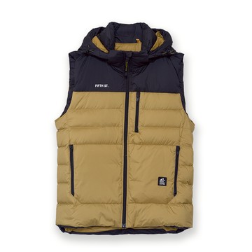 5th STREET｜山形｜男裝｜撞色羽絨背心｜ 褐色