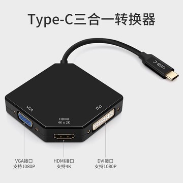 MAC蘋果Macbook電腦Type-C轉換器HDMI接口VGA投影儀DVI線USB-C 轉接頭高清4K視頻2K顯示器電視屏幕同屏轉換頭♠極有家♠