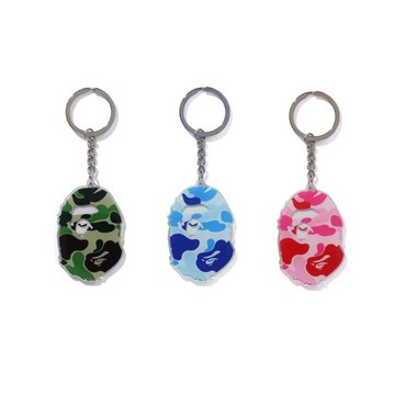 AirRoom 正品 2025AW BAPE ABC CAMO HEAD ACRYLIC KEYCHAIN 大頭 吊飾