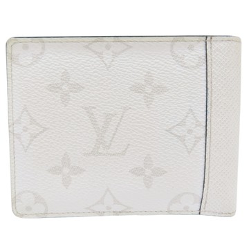 LOUIS VUITTON LV 路易威登 白色 原花 PVC塗層帆布 短夾 M30896 【二手名牌BRAND OFF】