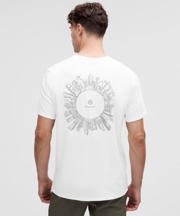 Cotton Jersey T-Shirt City Graphic Singapore Size XL