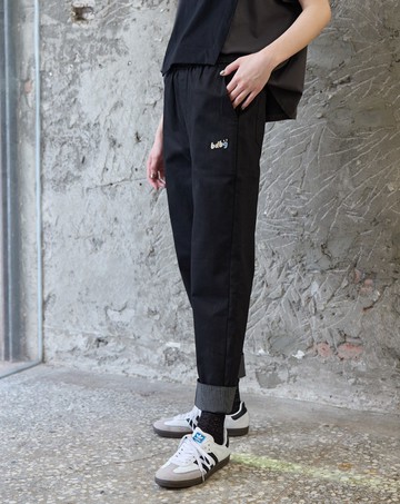 bdbg條紋反摺造型鬆緊男友褲(兩色)