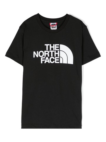 The North Face Kids - logo-print cotton T-shirt - kids - Cotton - M - Black