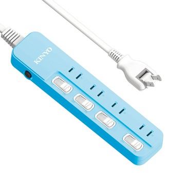 Kinyo 4開4插安全延長線 9呎  2.7m  NSD244-9  1個