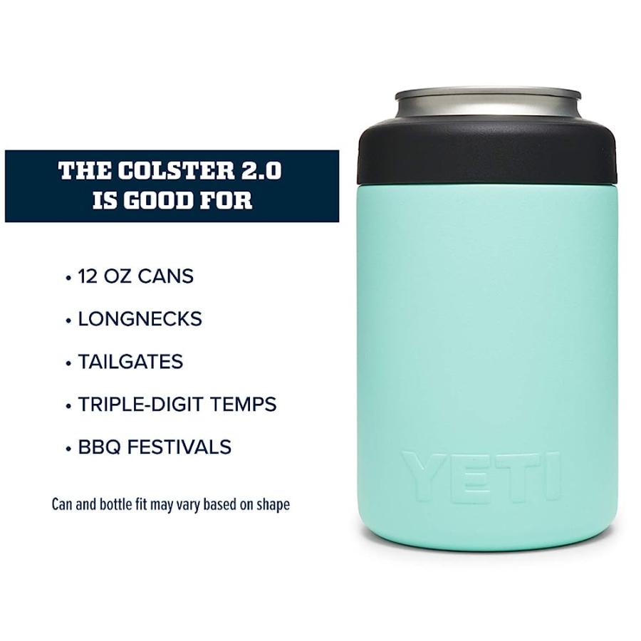 YETI RAMBLER 12 OZ. COLSTER CAN INSULATOR FOR STANDARD SIZE CANS, SEAFOAM (NO CAN INSERT)