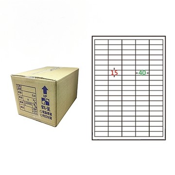 【鶴屋】A4電腦標籤 15x40mm 直角 95格 1000張入 / 箱(L1540 LX)
