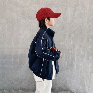 秋季新品 童裝 外套 夾克 男大童 長袖外套 棒球服 男童輕薄透氣夾克春秋裝2026中大兒童休閒帥氣外套男孩潮上衣