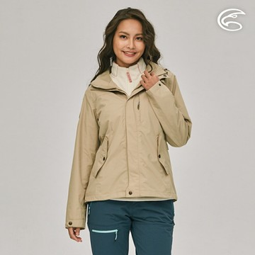 ADISI 女單件式防水透氣裡毛尼網外套(可拆帽) AJ1821031 (S-2XL)｜防風 防潑水 防水透濕 防水貼條 毛尼網裡 戶外機能