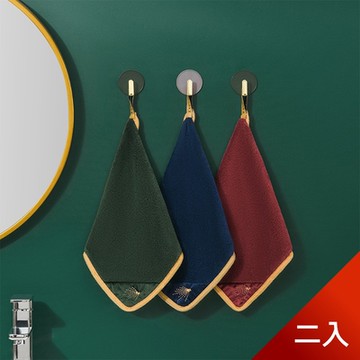 荷生活 五星級輕奢感 密織柔膚滌錦珊瑚絨多功能擦手巾 2入