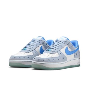 W Nike Air Force 1 Low Starstruck 藍白 星星 麂皮拚皮革 HQ8051-400