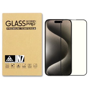 IN7 iPhone 15 Pro Max (6.7吋) 抗藍光3D滿版9H鋼化玻璃保護貼 疏油疏水 鋼化膜