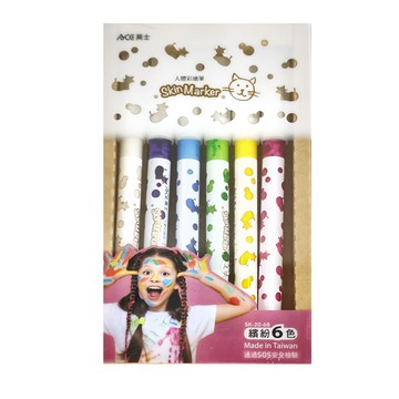 ACE 英士 繽紛 人體彩繪套裝 6色 台灣製造 通過SGS安全檢驗  2mm