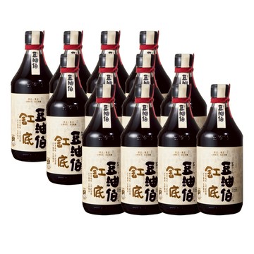 【豆油伯】缸底釀造醬油500mlx12_廠商直送
