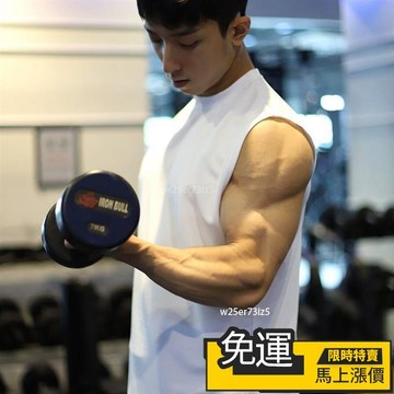 🔥台灣熱賣🔥夏季無袖T恤男兄弟肌肉運動背心健身寬鬆透氣速乾大碼擼鐵訓練服 運動背心 無袖T恤男 坎肩背心男 純棉背心