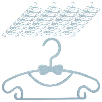 蝴蝶結兒童衣架  雙勾設計 室內外皆可  天空藍  40個