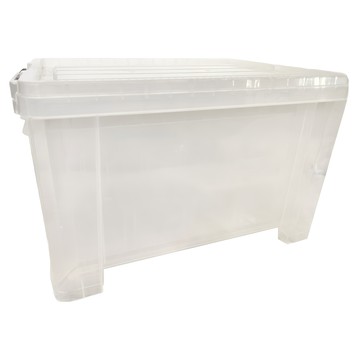 JEJ ASTAGE 鎖扣可疊收納盒 LS-45C 收納工具箱/大 耐重頂板24kg 抽屜8kg  37 x 51.8 x 32.3cm  透明  1個