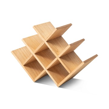 【桐趣】醇木小館红酒架(三層8瓶)-原木