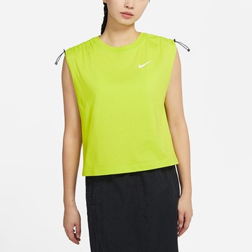 NIKE 上衣 女款 運動背心 AS W NSW ESSNTL DF SL TOP 綠 DM6235-321