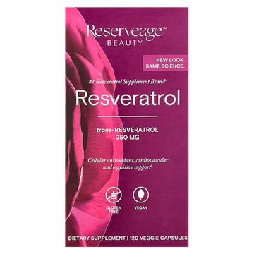 Reserveage Beauty, 白藜蘆醇素食膠囊，250 毫克，120 粒