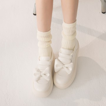 甜感蝴蝶結輕量厚底休閒鞋 白 GC89WT