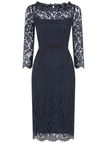 JANE - Soraya lace midi dress - women - Viscose/Cotton/Polyamide/Cellulose Acetate/Polyester - 16 - Blue
