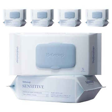 Bebesup 嬰兒柔濕巾  敏感肌適用  韓國頂級濕紙巾  四層壓花布料  5階段Good Water淨化水  3種萃取物  安全全成分  80抽 x 10包  80張