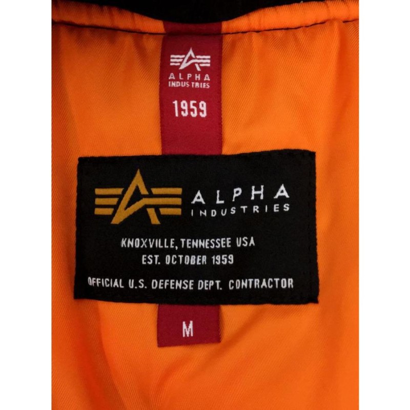 ALPHA INDUSTRIES◇ALPHA INDUSTRIES/コート/M/ナイロン/BLK/無地