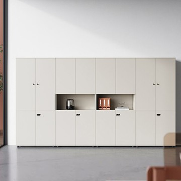 免運/附開票 文件櫃辦公室木質收納老板背景書櫃儲物帶鎖高櫃子辦公家具資料櫃D