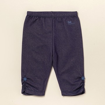 PIPPY百搭彈性棉質緊身褲 灰藍