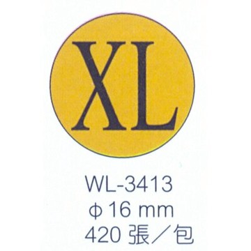 【文具通】華麗牌WL-3413 XL SIZE標籤16mm 420pcs M7010168【領券滿額再折千12/31止】